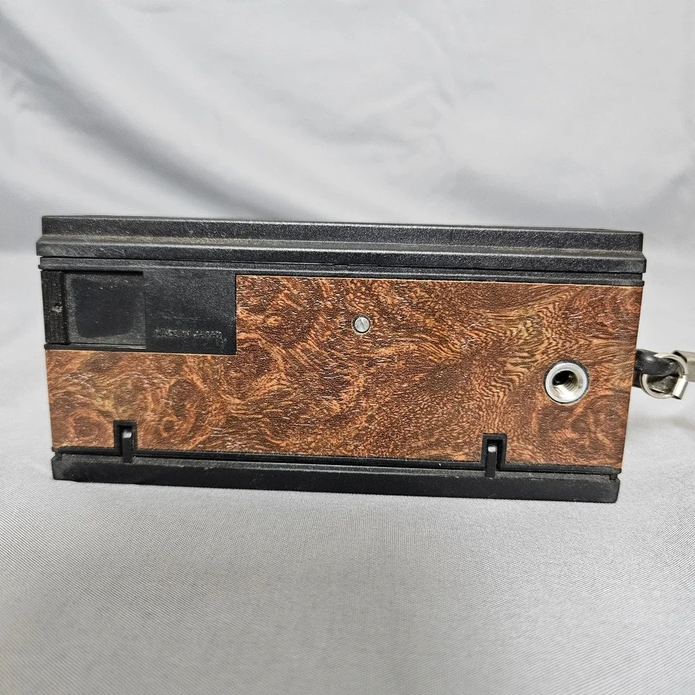 Vintage GAF 220 Pocket Camera • 1970s Instant Load 110 Film • Woodgrain Design •